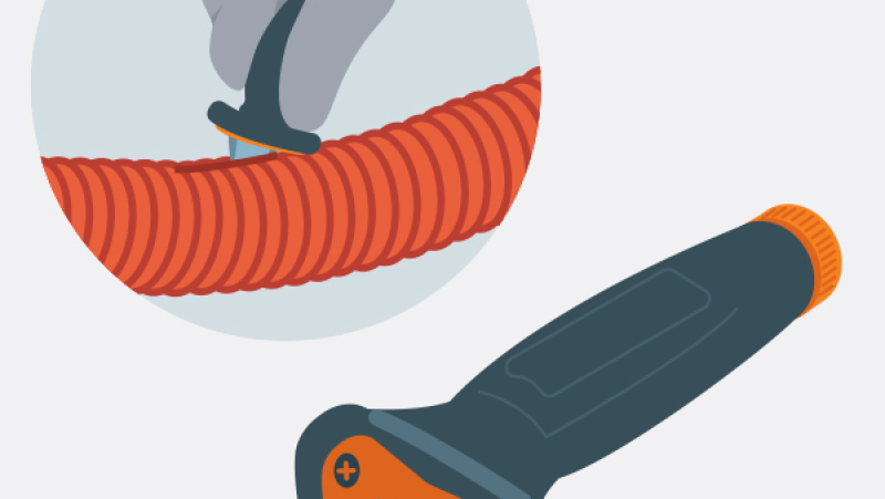 Sécuriser l'ouverture des fourreaux avec un couteau ouvre-gaine