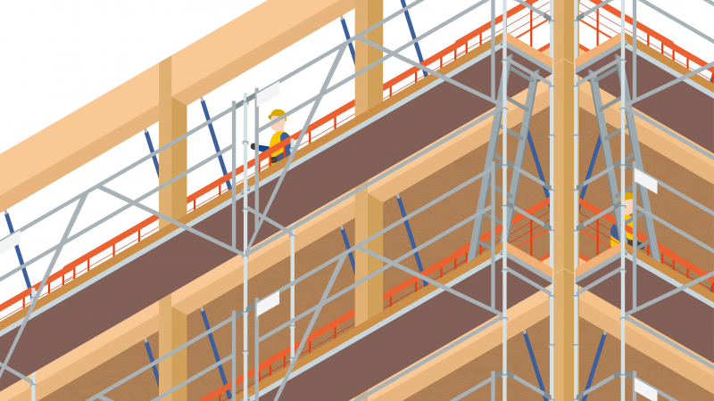 Comment installer un échafaudage de pied sur une structure bois