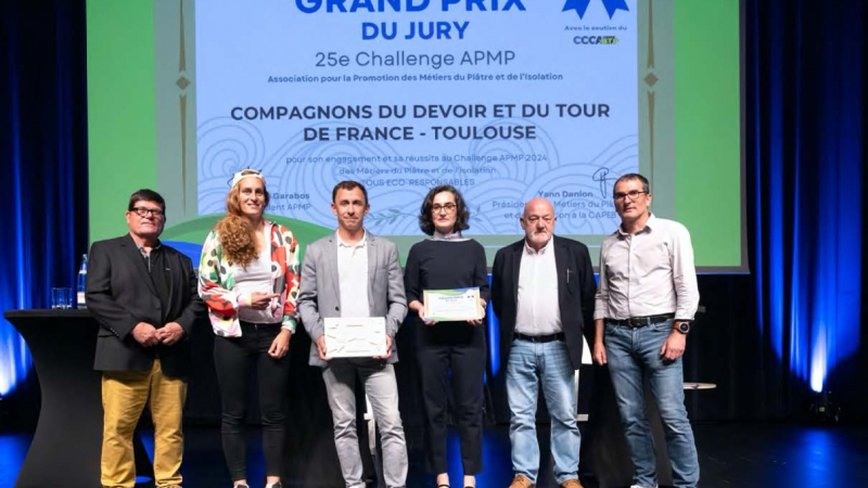 25e Challenge des métiers du plâtre et de l’isolation : des lauréats engagés pour la planète !