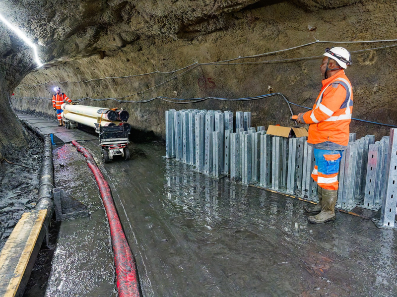 Valmorel : un chariot électrique au secours de la canalisation en milieu confiné