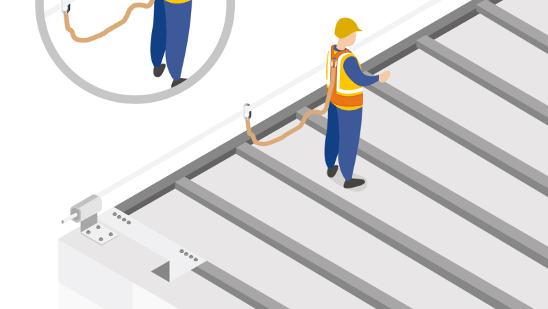 Sécuriser le travail en hauteur avec une ligne de vie continue et multidirectionnelle