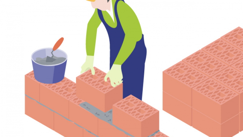 Le maçon à son poste de travail - Prévenir les troubles musculo-squelettiques