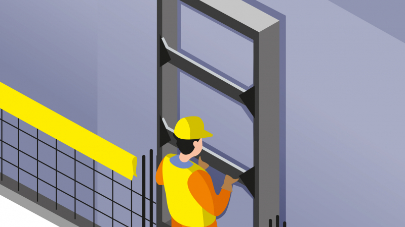 Réaliser plus facilement des ouvertures dans les voiles béton grâce à des mannequins PVC