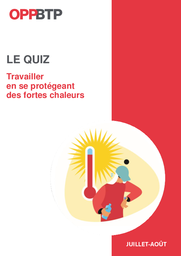 Quiz risque fortes chaleurs sur les chantiers - Kit d'animation sécurité