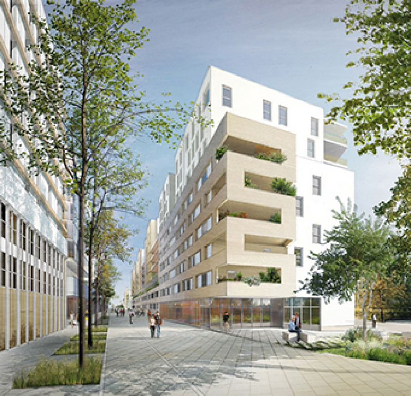 Chantier des Rives de Vesle : une voie traversante, poumon de l’opération