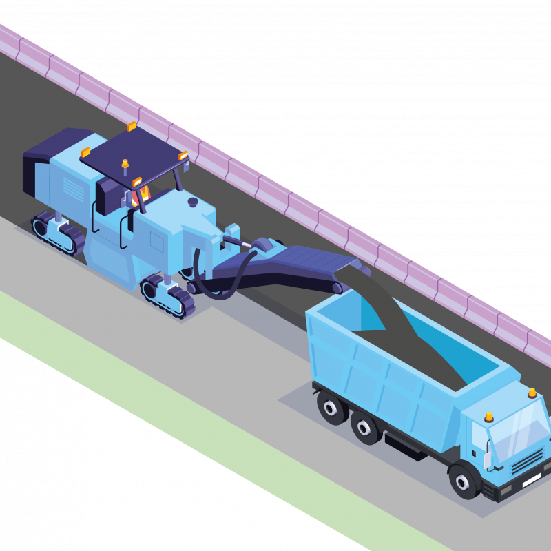 Réaliser des grands rabotages de chaussées en enrobés bitumineux contenant de la silice cristalline