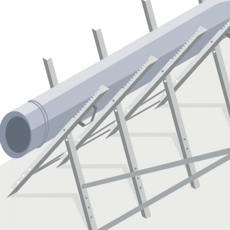Un chevalet pliant pour découper des tuyaux PVC