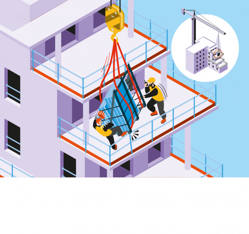 Écrasé par une palette de menuiseries