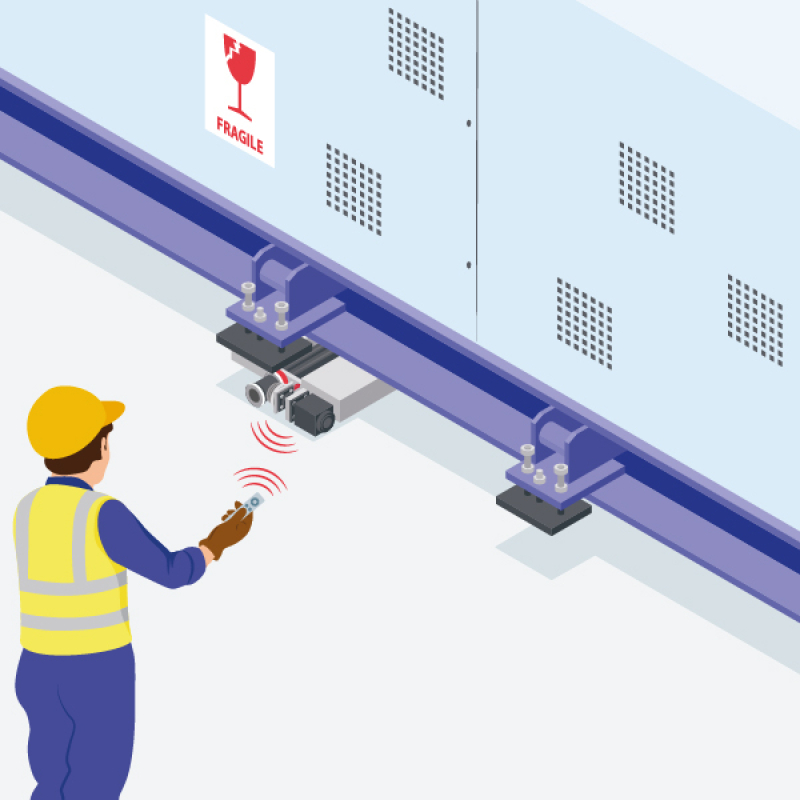 Sécuriser le déplacement de charges lourdes avec un robot radiocommandé