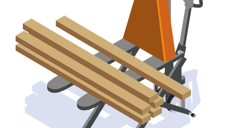 Faciliter le travail des menuisiers avec un transpalette manuel à haute levée