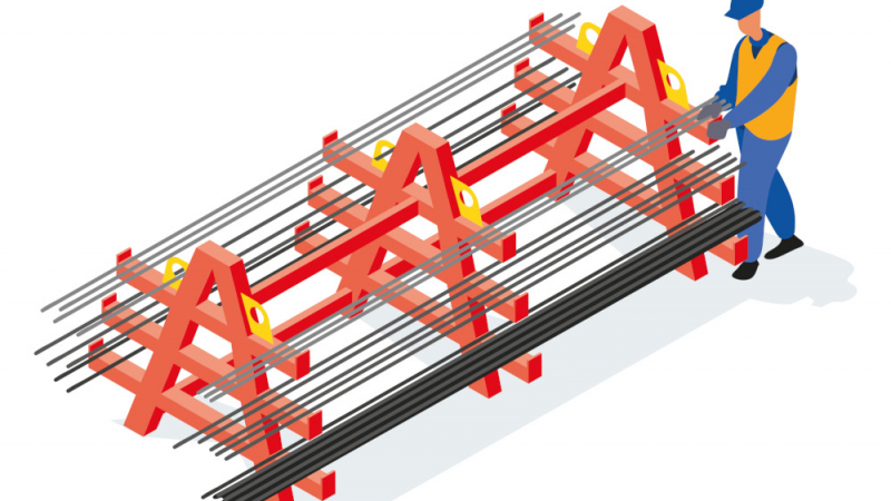 Ranger les aciers filants à bonne hauteur grâce à un rack de stockage