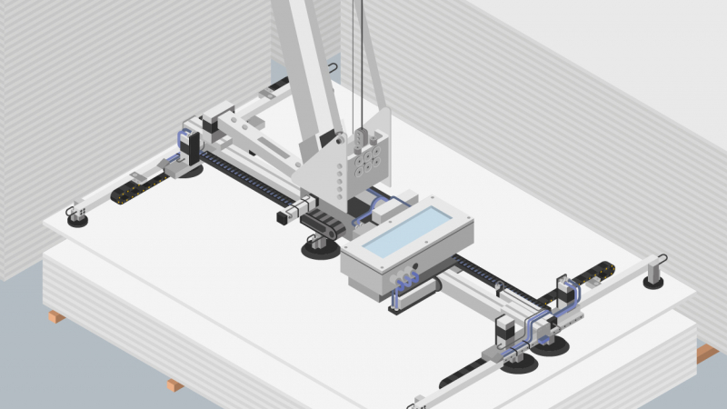 Déplacer les panneaux bois avec un robot de manutention