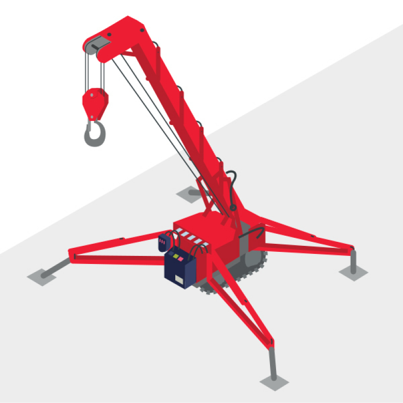 Une mini-grue araignée pour optimiser le levage des charges en espace restreint