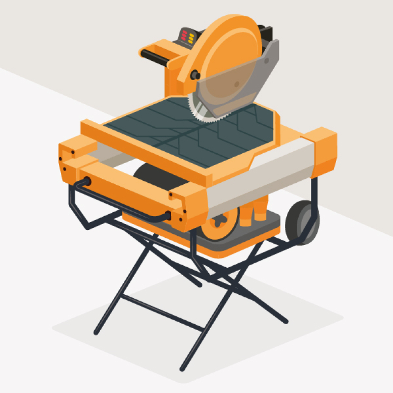 Découper du carrelage avec précision grâce à une scie sur table avec aspirateur intégré