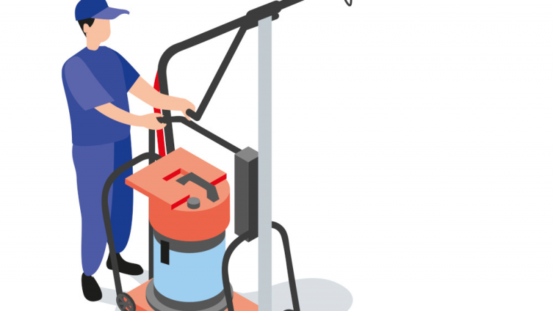 Poncer les plafonds en plâtre ou en béton efficacement avec un poste de travail intégré