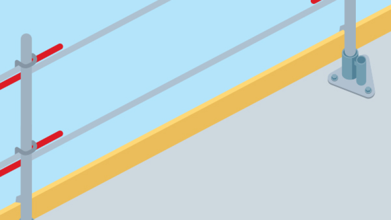 Un support deux-en-un pour fixer des potelets de garde-corps