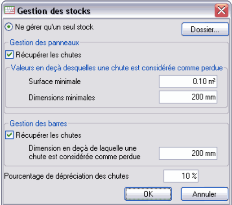 Gestion des stocks Menuiserie AUXOIS