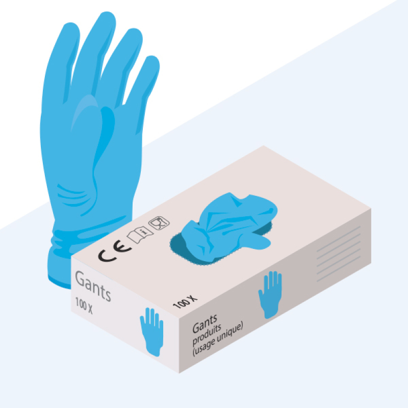 S20264 - Gants nitriles jetables
