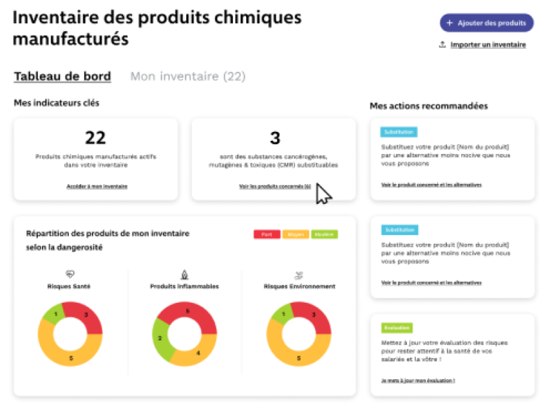 Inventoriez les produits chimiques utilisés dans votre entreprise