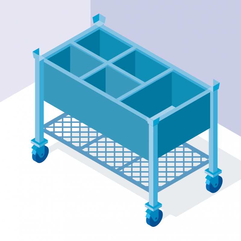 Optimiser le poste de travail des bancheurs avec un chariot de rangement