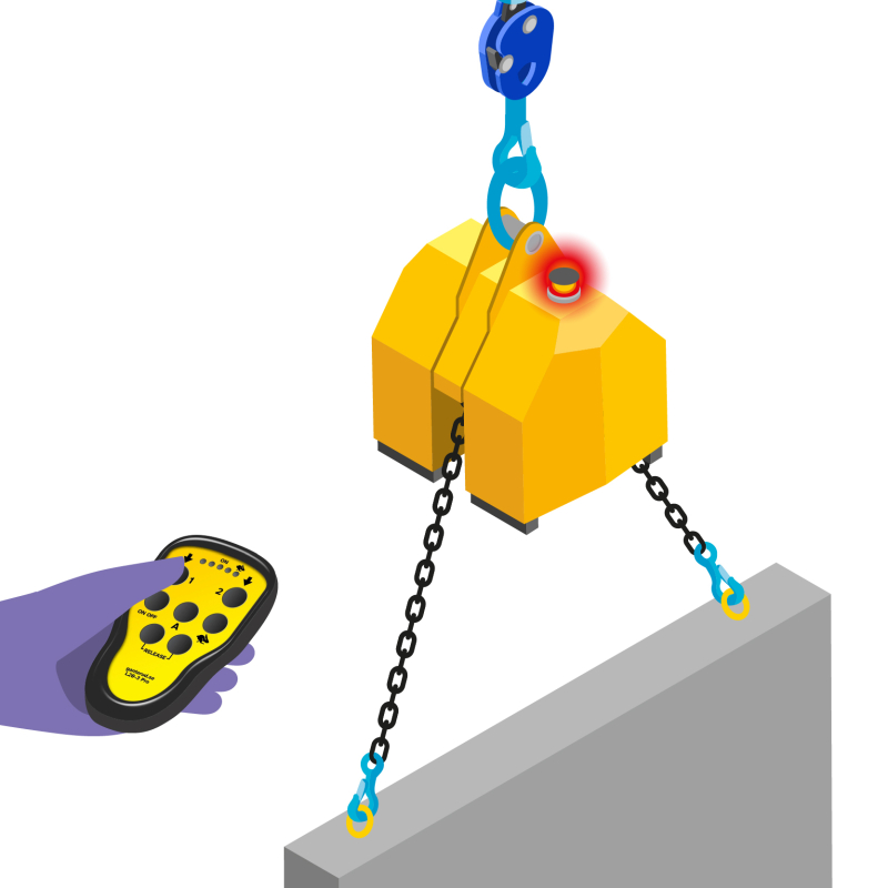 Équilibrer des charges en sécurité avec un palan électrique radiocommandé