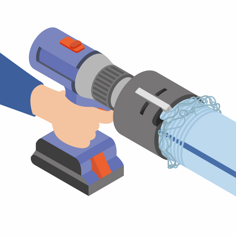 D écaper facilement les tuyaux PEHD avant soudure avec un grattoir mécanique rotatif