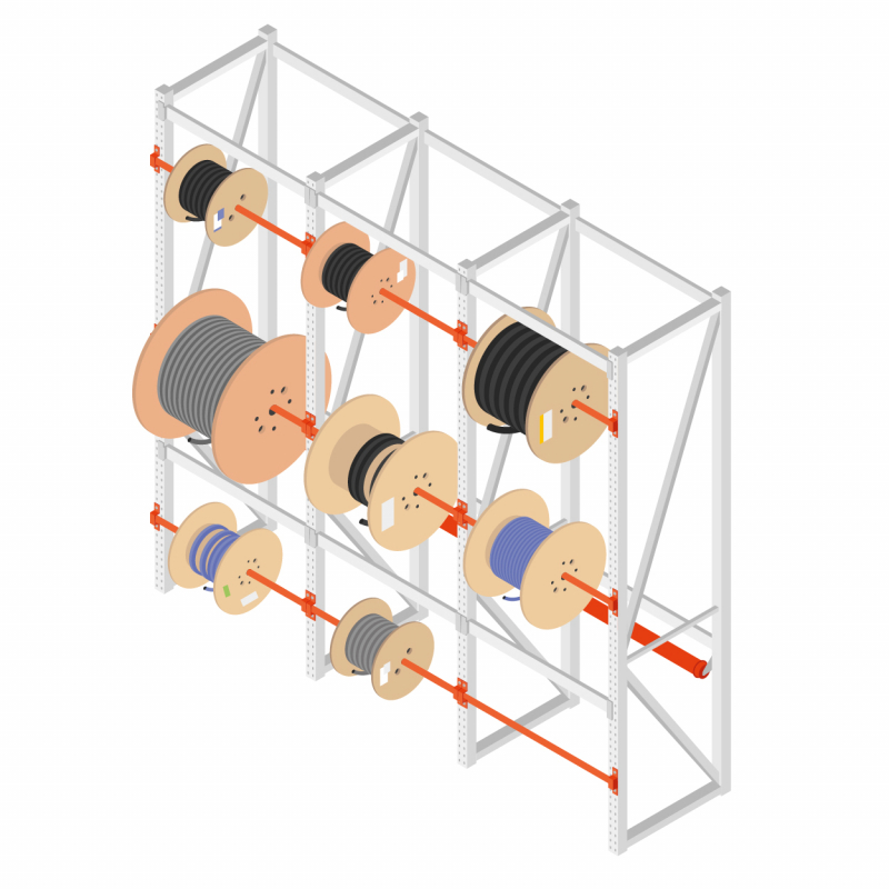 Un rack à tourets pour rationaliser le rangement des câbles en atelier