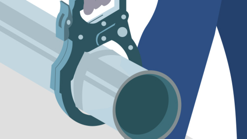 Une poignée de préhension pour faciliter le portage des tuyaux