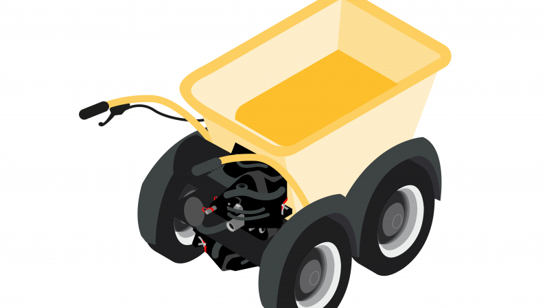 Transporter les charges avec une brouette à moteur