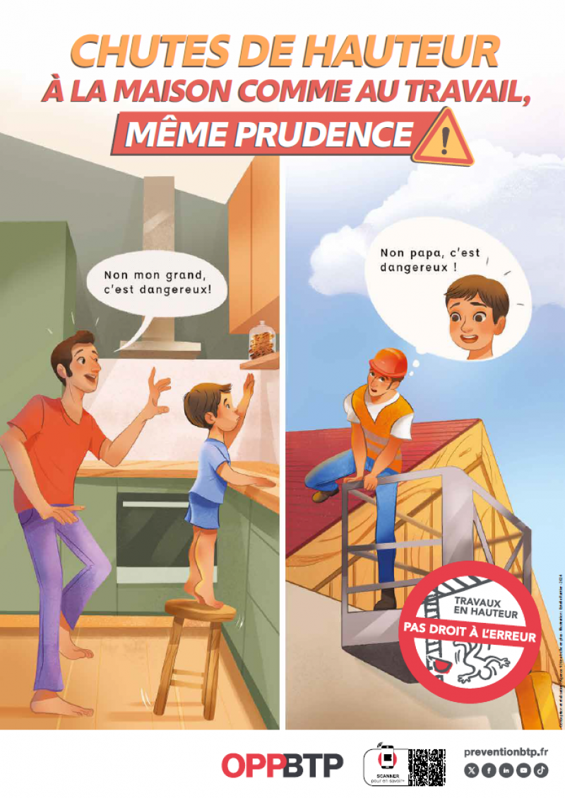 Travaux en hauteur&nbsp;: A la maison comme au travail, même prudence !&nbsp;