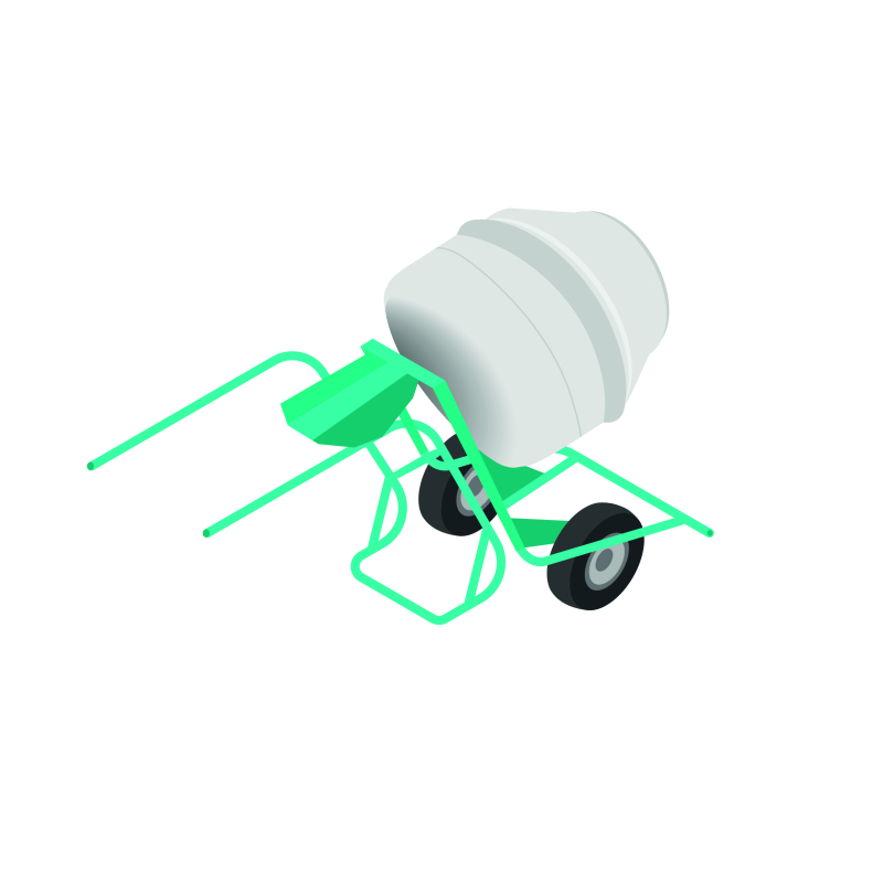 Une mini-bétonnière plus maniable sur les chantiers