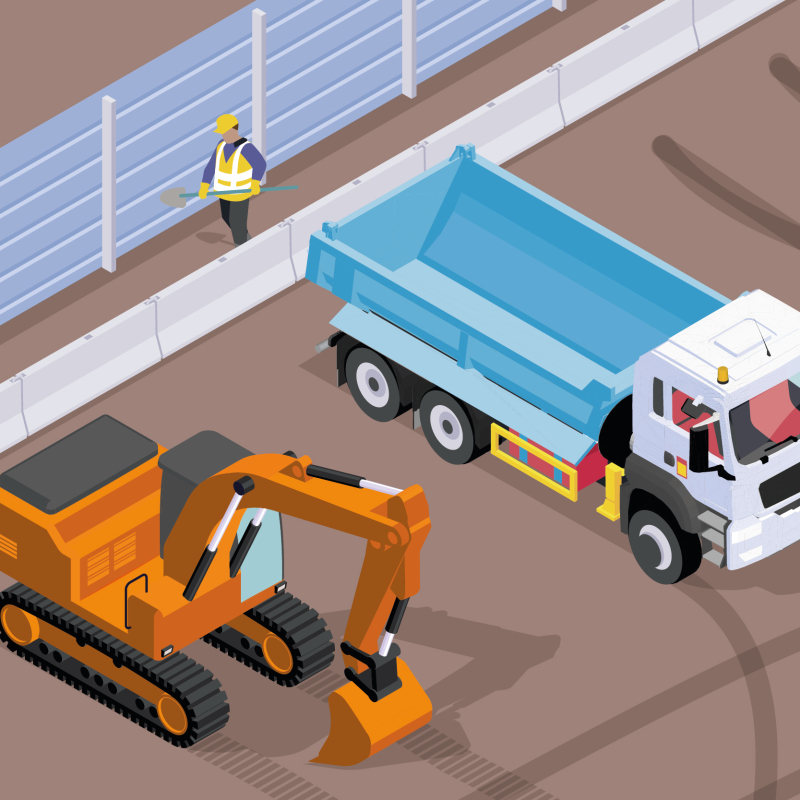 Sécuriser les déplacements à pied sur le chantier avec des glissières en béton armé