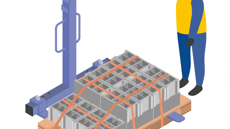 Sécuriser le levage de charges avec une fourche lève-palettes auto-réglable pour grue
