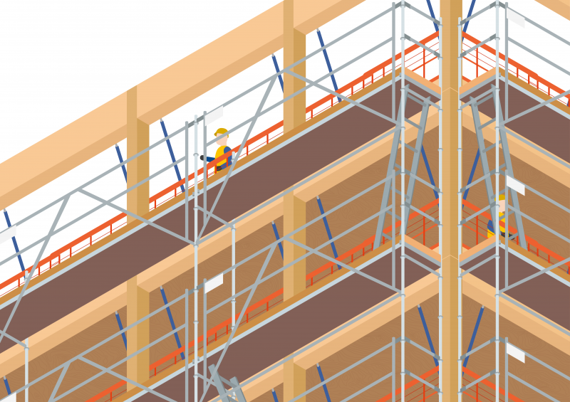 Comment installer un échafaudage de pied sur une structure bois