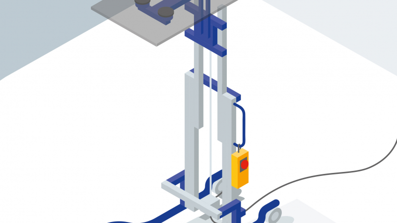 Faciliter la pose des vitrages de vérandas avec un palonnier à ventouses sur chariot élévateur manuel