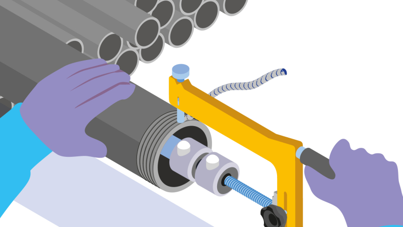 Un racleur pour préparer plus rapidement les tubes PE et PP à l'électro-fusion