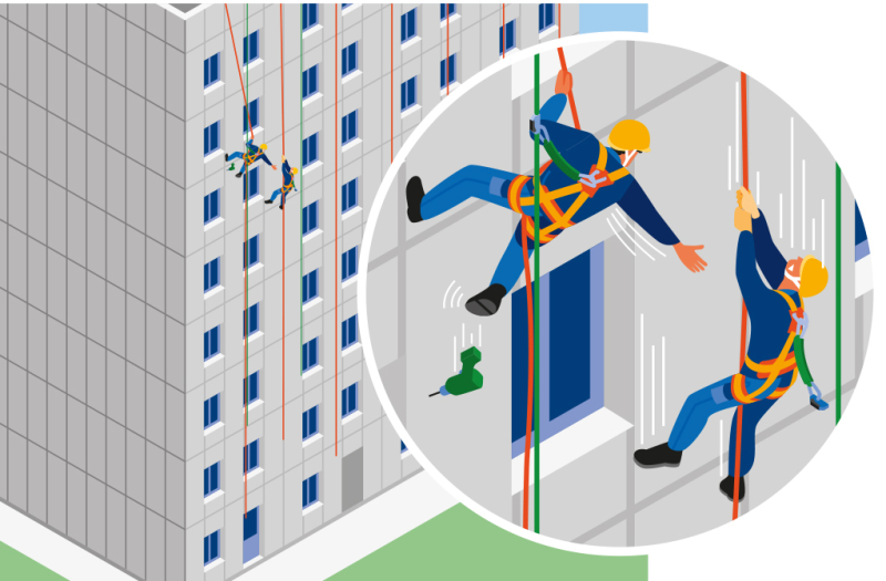 Chute lors de travaux sur cordes