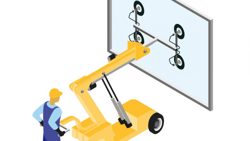 Poser des vitrages lourds en sécurité avec un manipulateur à ventouses