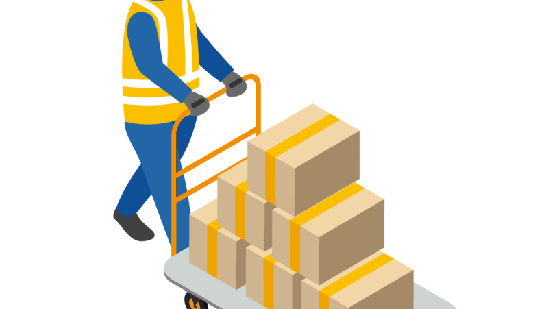 Faciliter l’approvisionnement du chantier en regroupant matériaux et outils sur une palette