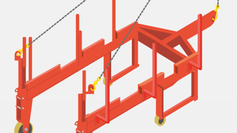 Un châssis pour approvisionner les plaques de plâtre