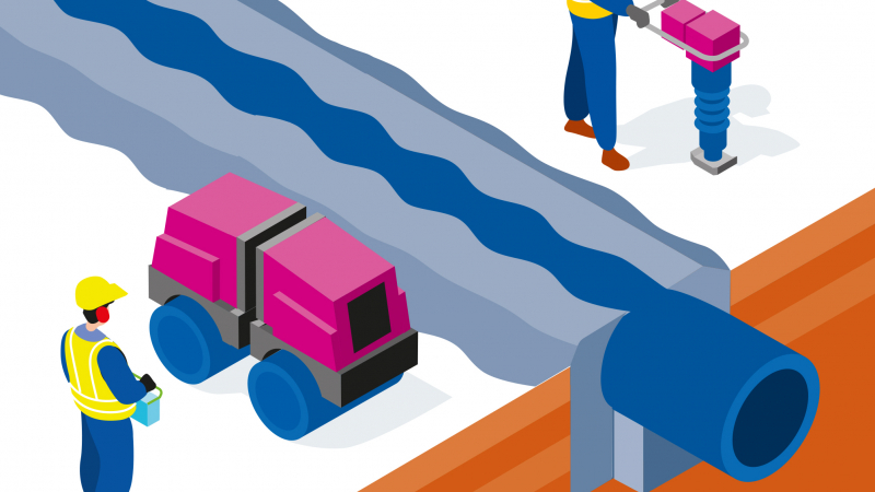 Remblayer des canalisations de gaz avec des gravillons autocompactants