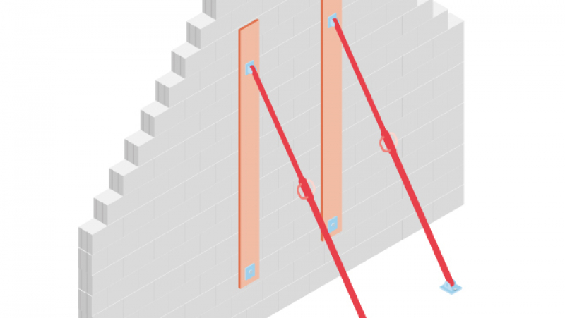 Le maçon à son poste de travail - Stabiliser les murs maçonnés en phase de construction
