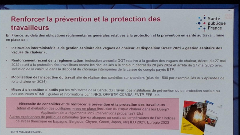 ACTU fortes chaleur prévention congrès santé Boulanger SPF