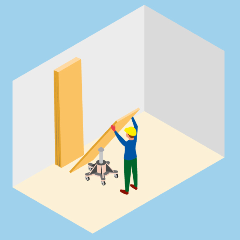 Faciliter les manutentions manuelles des panneaux en bois grâce à une servante compacte