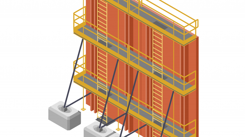 Stabilité des banches : prévenir le renversement sous l'effet du vent