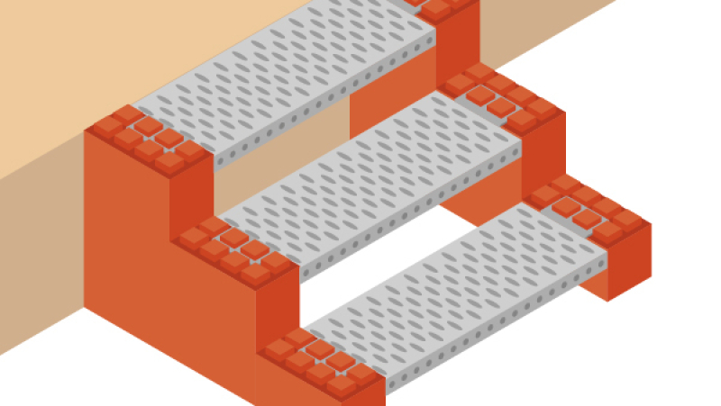 Franchir les dénivelés sur chantier grâce à un marchepied modulaire manuportable