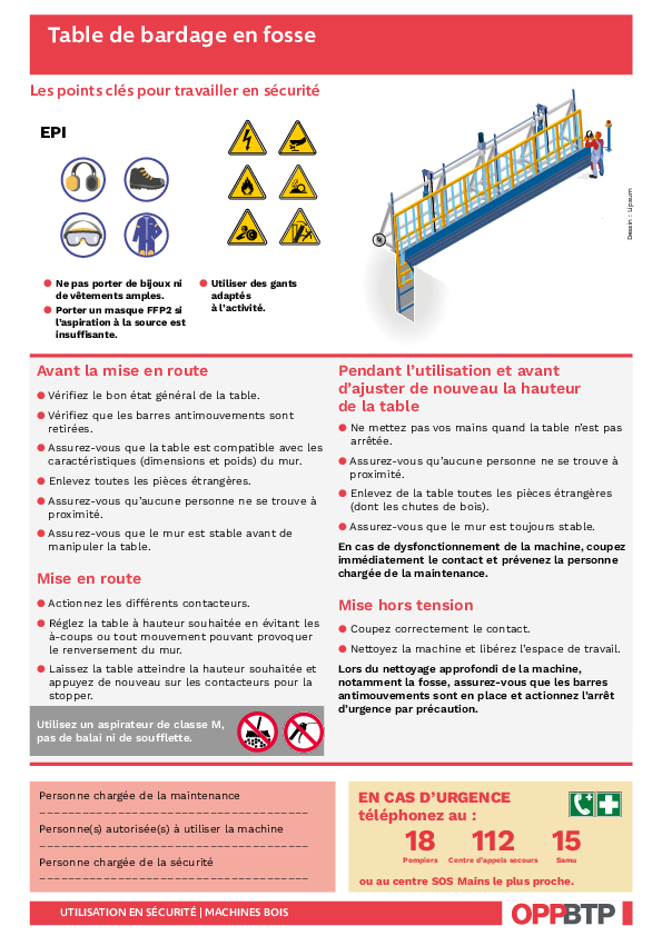 Table de bardage en fosse : j’identifie les points clés pour l’utiliser en sécurité