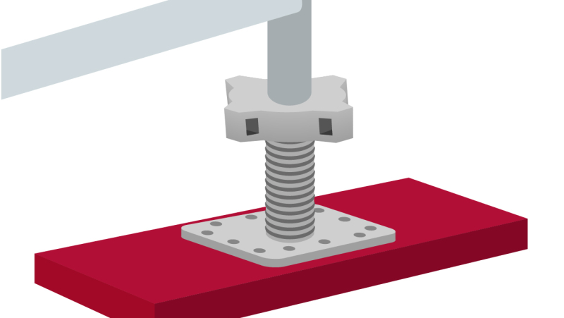 Stabiliser les pieds d’échafaudage avec des cales compactes et réutilisables