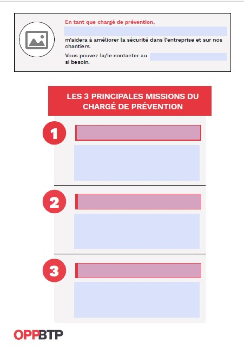 J'identifie le chargé de prévention et je définis ses trois principales missions dans l'entreprise