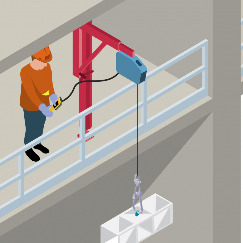 Faciliter l'approvisionnement des éléments de chaufferie par la location d'un treuil de levage